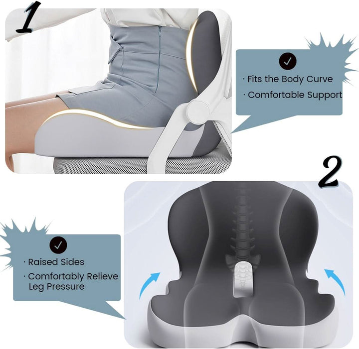 Kalsten | Ergonomic Seat Cushion with Lumbar Support