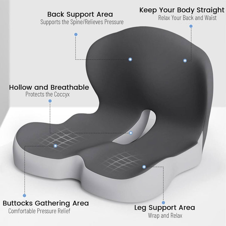 ErgoComfort Pad Memory Foam Seat Cushion | Kalsten