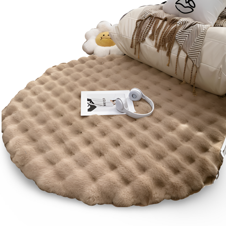 Round Velvety Soft Non-Slip Floor Mat – Cozy Fleece Home Decoration | Kalsten