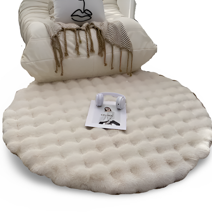 Round Velvety Soft Non-Slip Floor Mat – Cozy Fleece Home Decoration | Kalsten