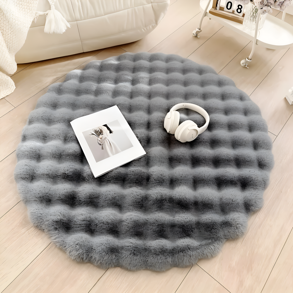 Round Velvety Soft Non-Slip Floor Mat – Cozy Fleece Home Decoration | Kalsten