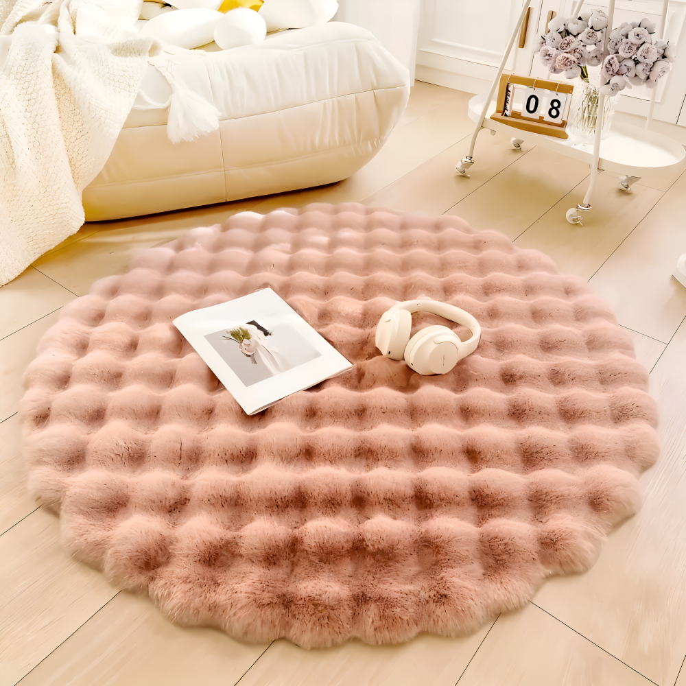 Round Velvet Soft Non-Slip Floor Mat – Cozy Fleece Home Decor | Kalsten