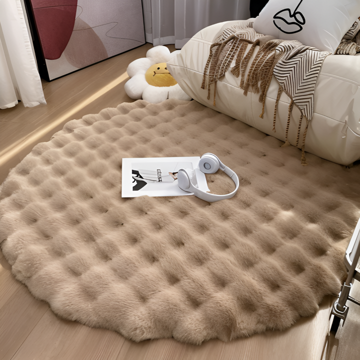Round Velvet Soft Non-Slip Floor Mat – Cozy Fleece Home Decor | Kalsten