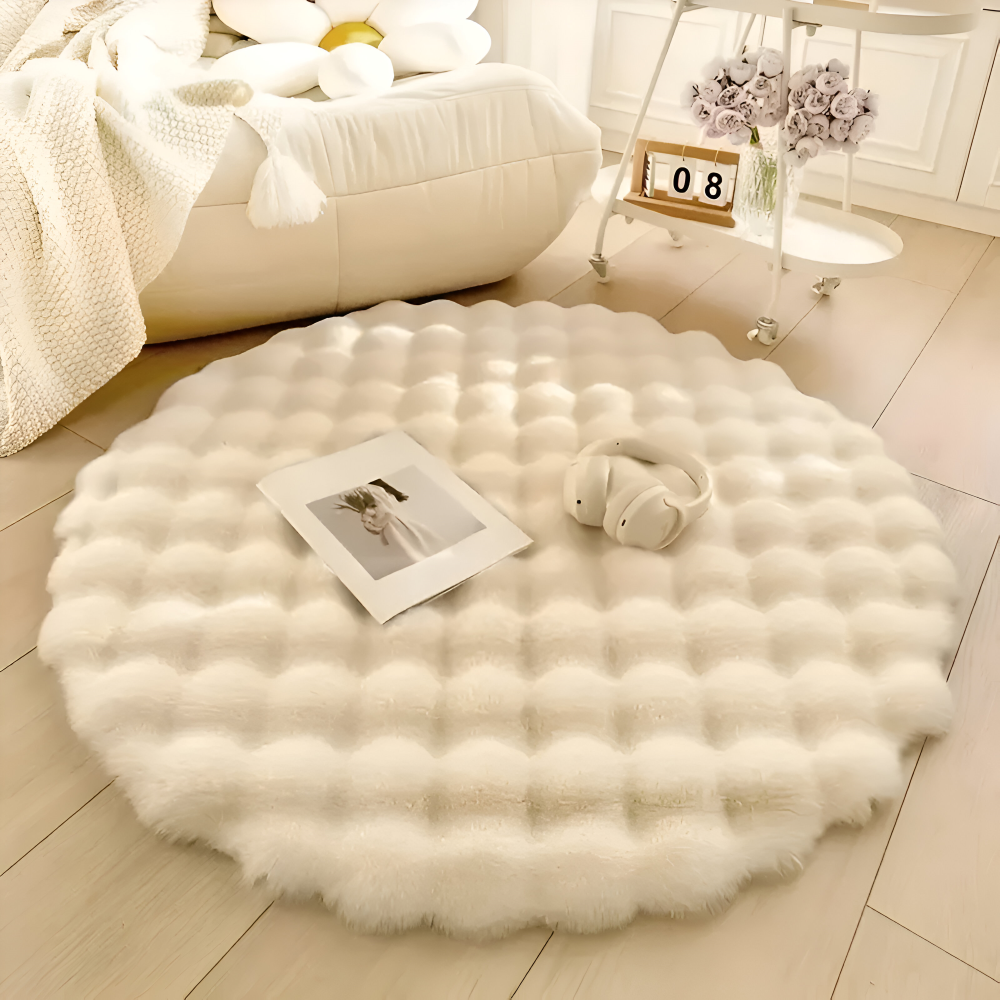 Round Velvet Soft Non-Slip Floor Mat – Cozy Fleece Home Decor | Kalsten