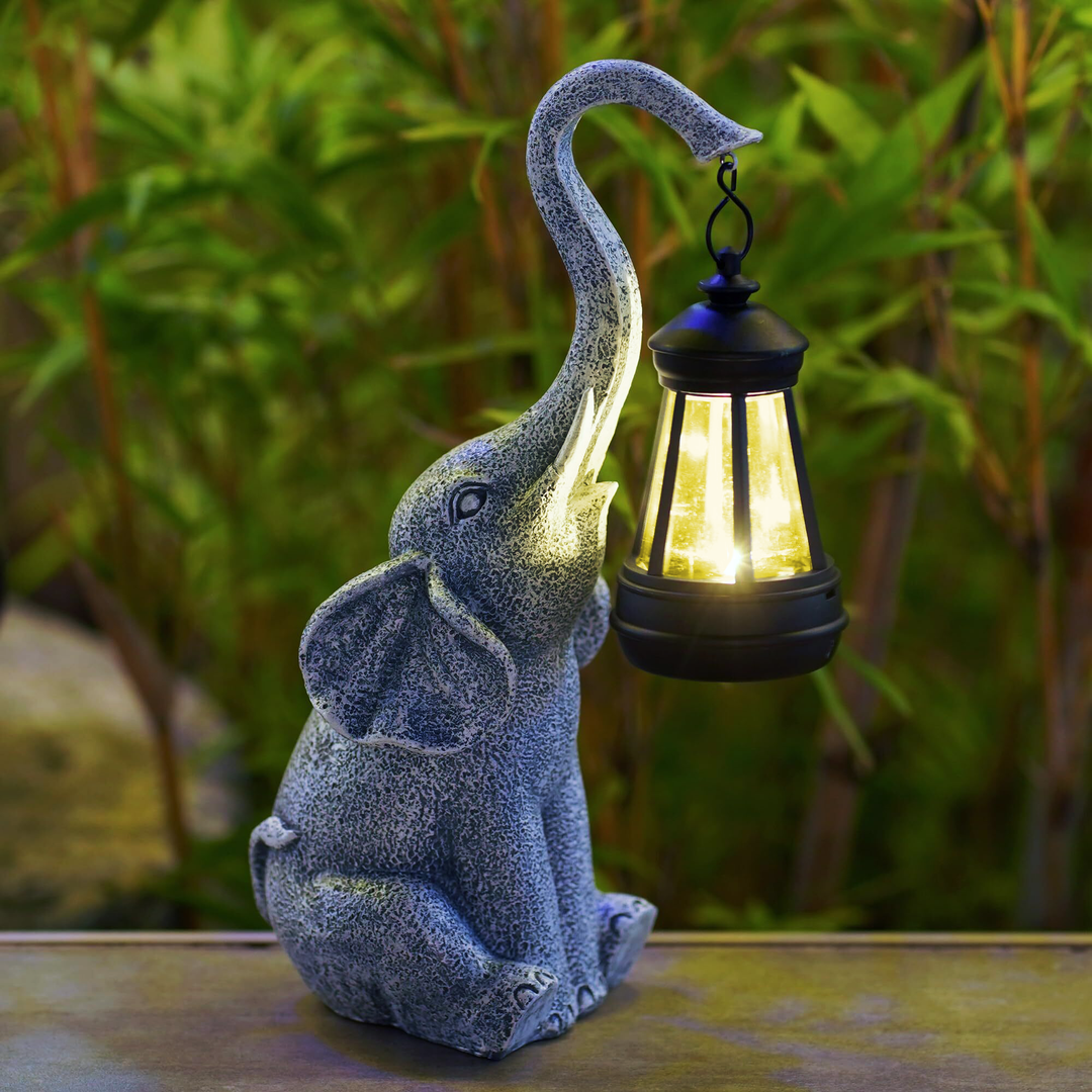 Elephanta Garden Lamp - Enchanting Elephant Solar Garden Lamp for Atmospheric Evenings Kalsten