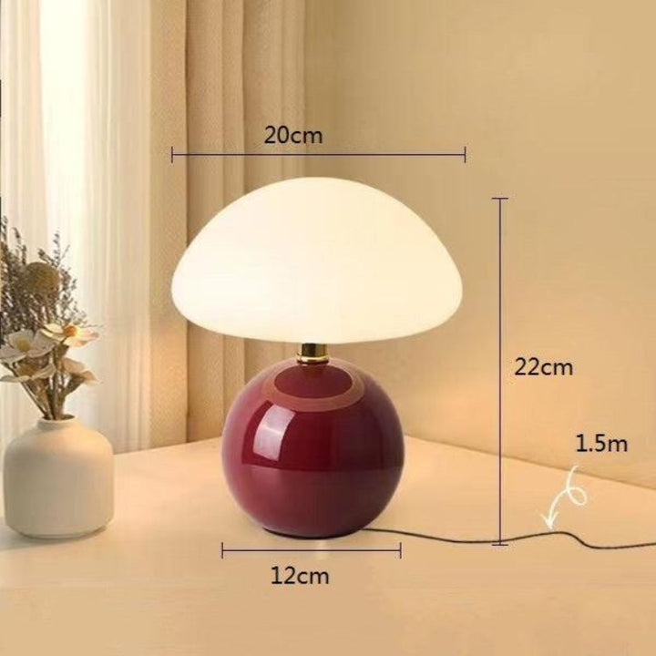 Mushroom Shaped Table Lamp – Elegant French Cream Lamp for a Cozy Bedroom | Kalsten
