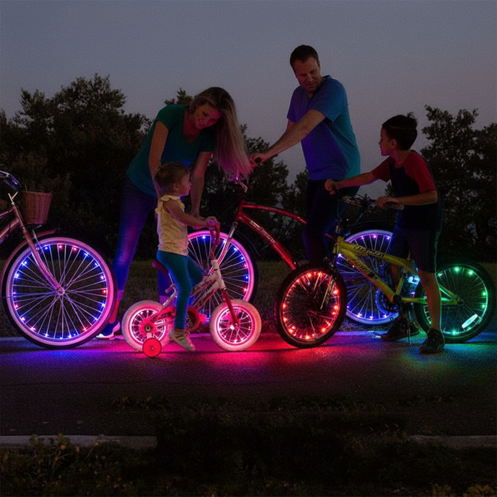 LED Bicycle Tire Light with Text Display