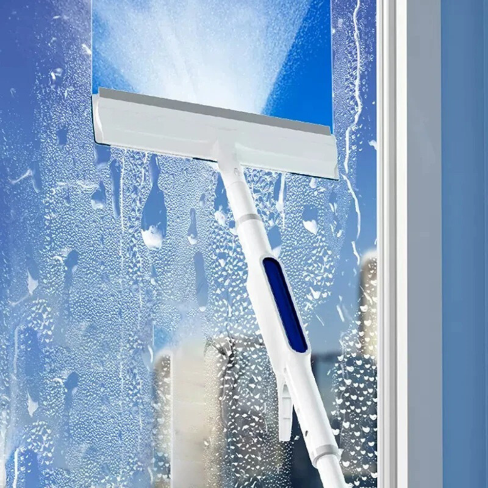 Noxord | 3-in-1 Rotatable Window Cleaner with Telescopic Handle and Spray Function