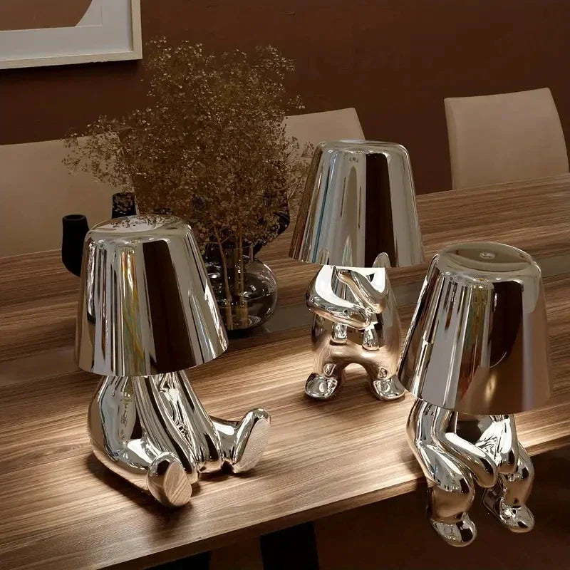 Modern LED table lamp in sculpture design – Decorative statue lamp for living room | Kalsten