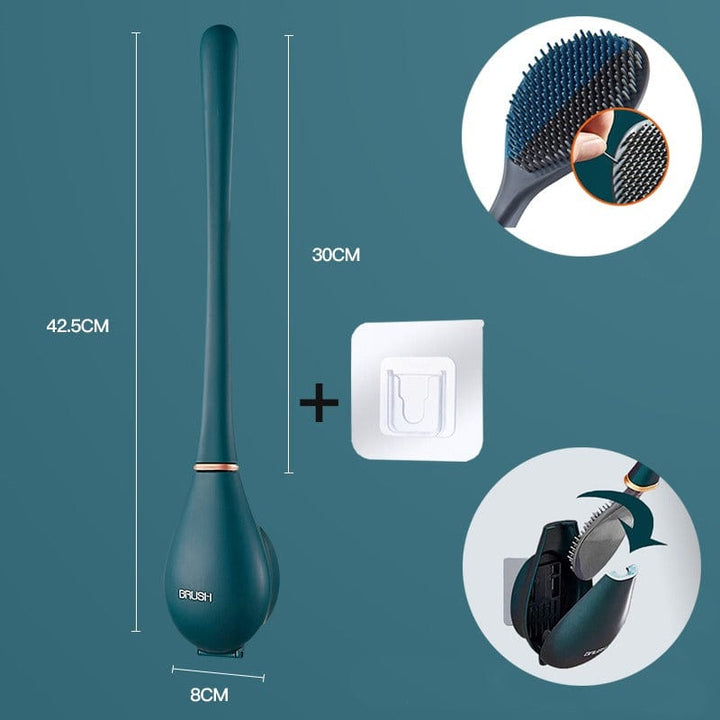 Kalsten | Hygienic Silicone Toilet Brush with Wall Holder and Quick-Drying Design