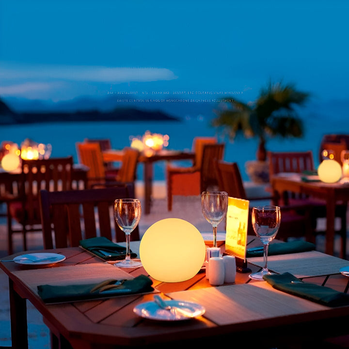 LED Table Lamp with Color Change – Atmospheric Ball Light for Living Spaces | Kalsten