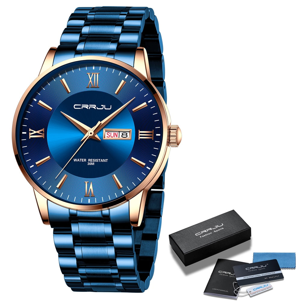Kalsten | Men's Luxury Waterproof Sports Watch – Stainless Steel Quartz Chronograph