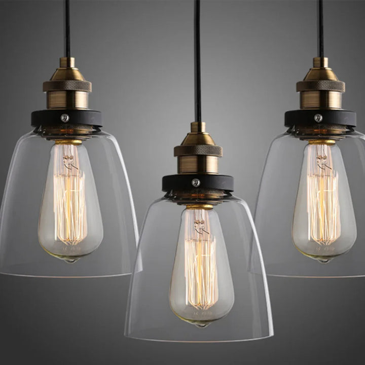 Modern Crystal Glass Pendant Lamp – E27 Brass Chandelier for Bedroom, Dining, Kitchen, and Living Room Decor | Kalsten