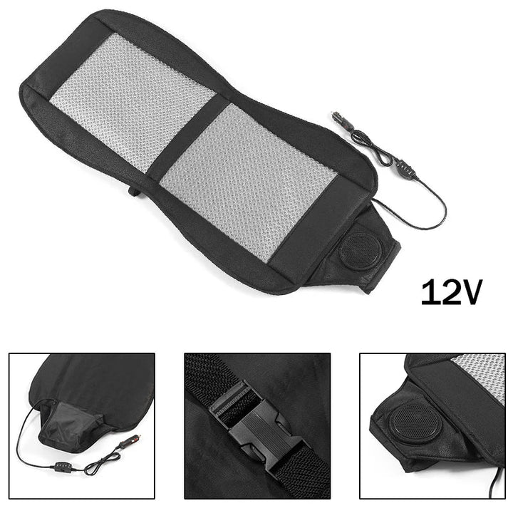 DC 12V 3D Car Seat Cooling Cushion | 8-Fan Ventilated Summer Air Seat for Fast Cooling | Kalsten