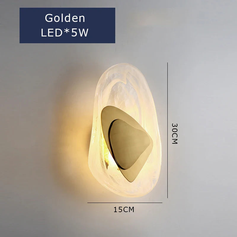 Luxury Golden LED Wall Lamp for Bedroom, Living Room, and Decorative Spaces | Kalsten