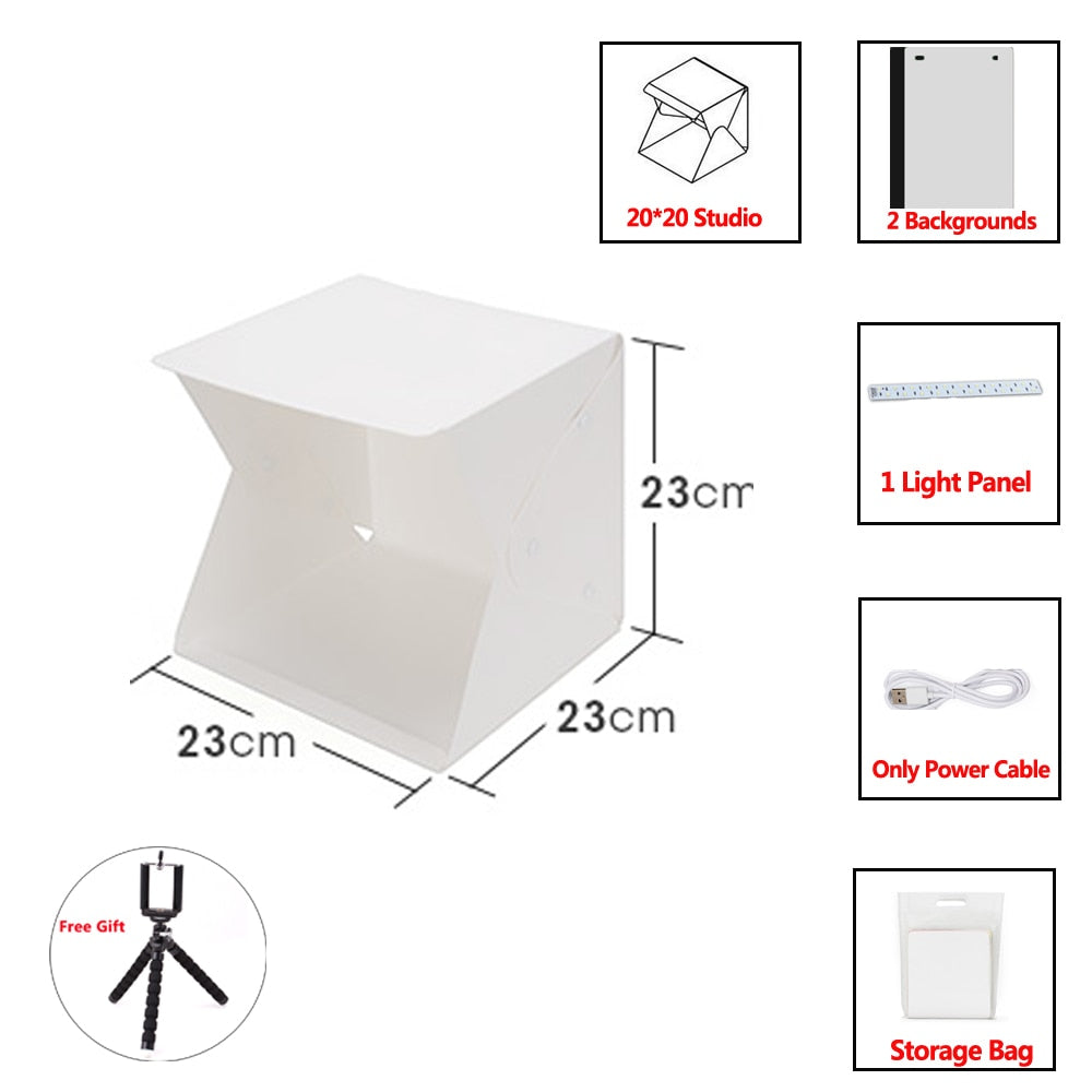 Mini Photo Studio - Foldable Lightbox with LED | Kalsten