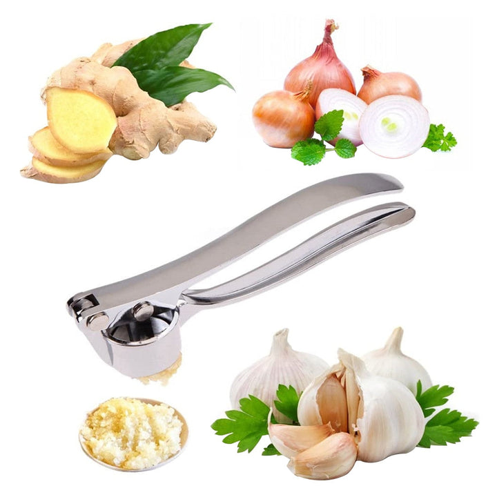 Kalsten | Stainless Steel Garlic Press Chopper: Premium Hand Mill & Masher for Easy Garlic Preparation in the Kitchen