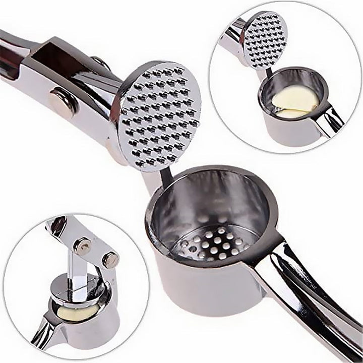 Kalsten | Stainless Steel Garlic Press Chopper: Premium Hand Mill & Masher for Easy Garlic Preparation in the Kitchen