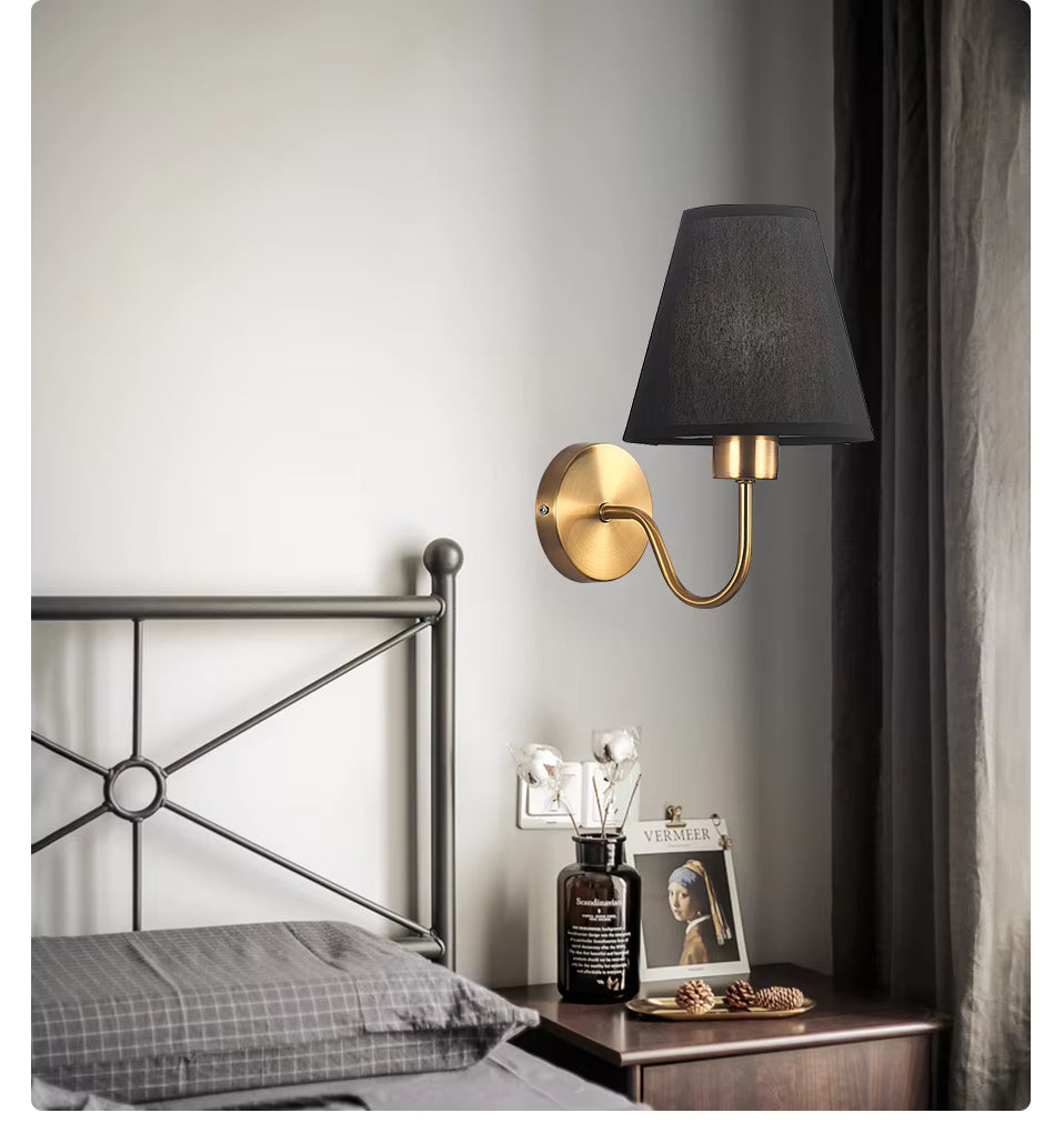 Fabric Wall Lamp – Rustic American Style