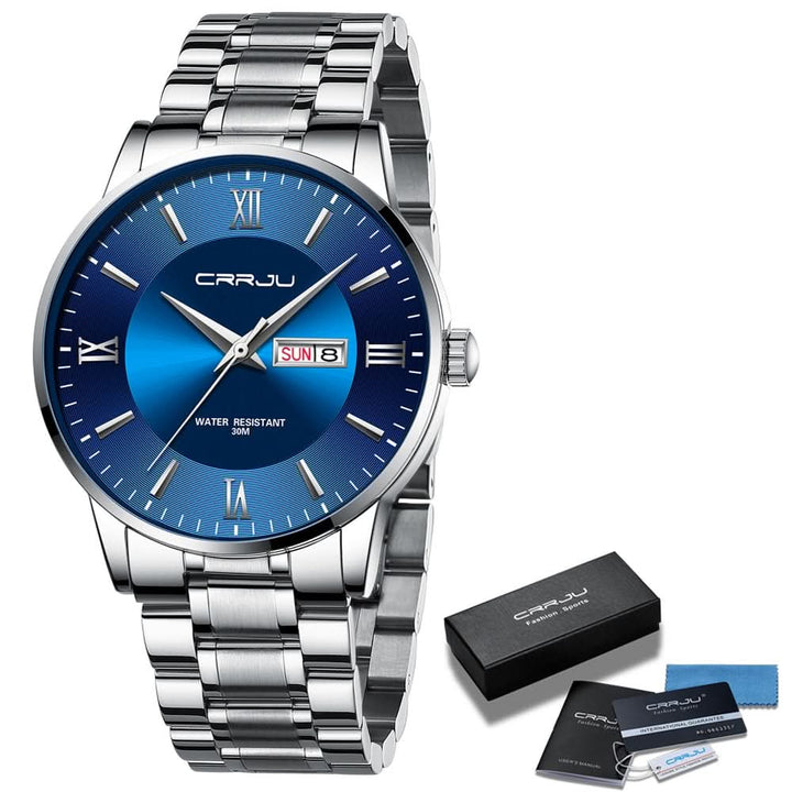 Kalsten | Men’s Stainless Steel Waterproof Sport Quartz Watch