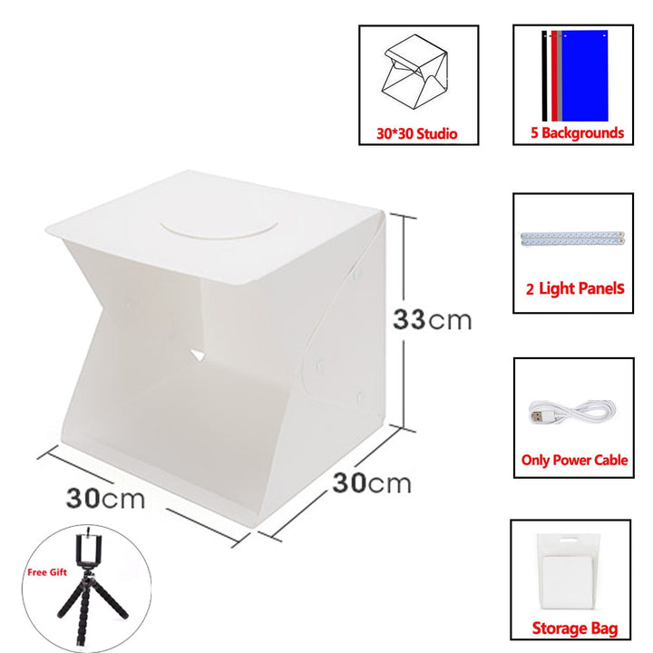 Mini Photo Studio - Foldable Lightbox with LED | Kalsten
