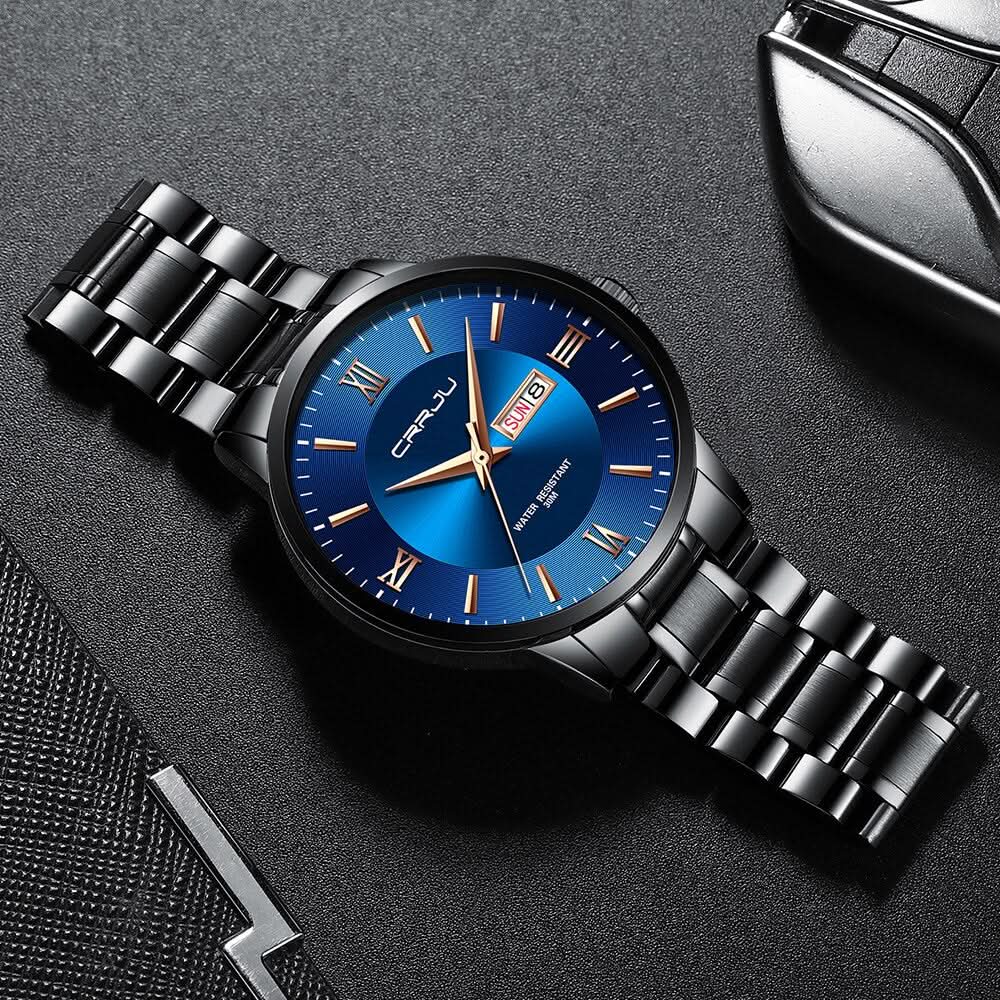 Kalsten | Men’s Stainless Steel Waterproof Sport Quartz Watch