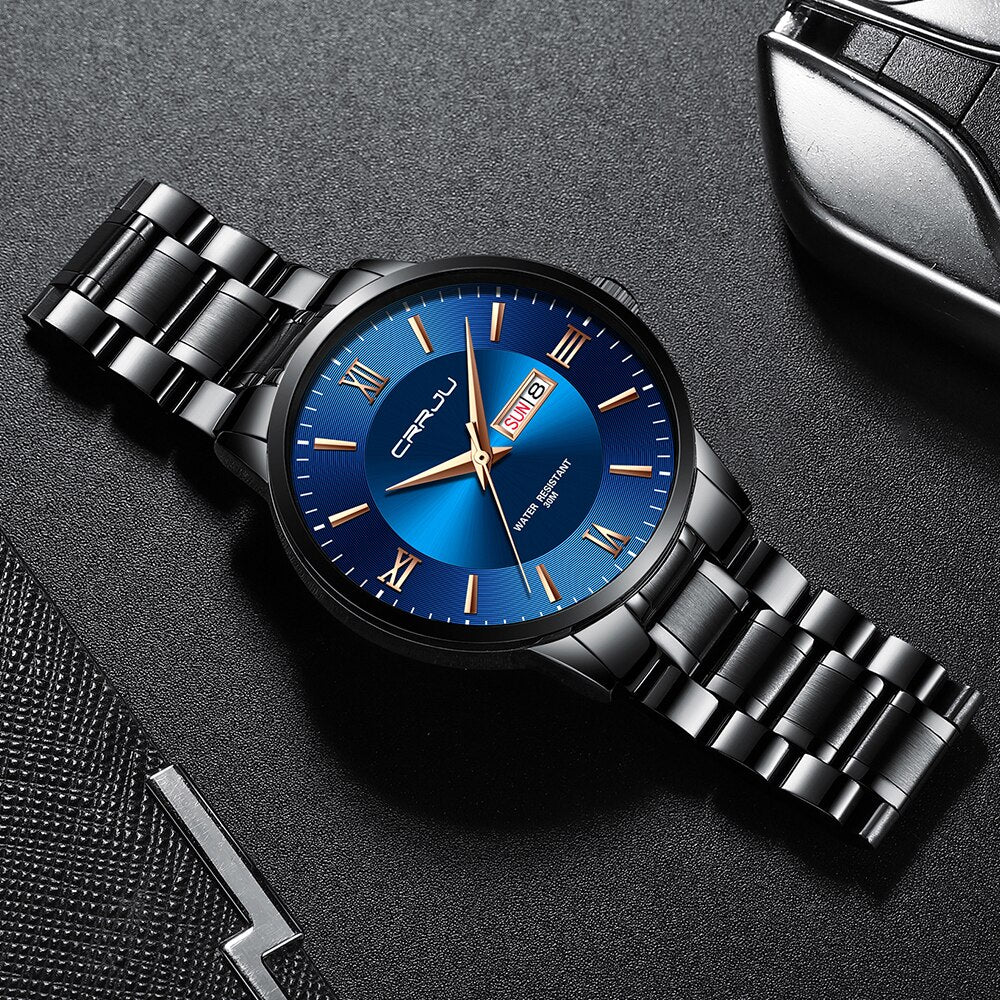 Kalsten | Men's Luxury Waterproof Sports Watch – Stainless Steel Quartz Chronograph