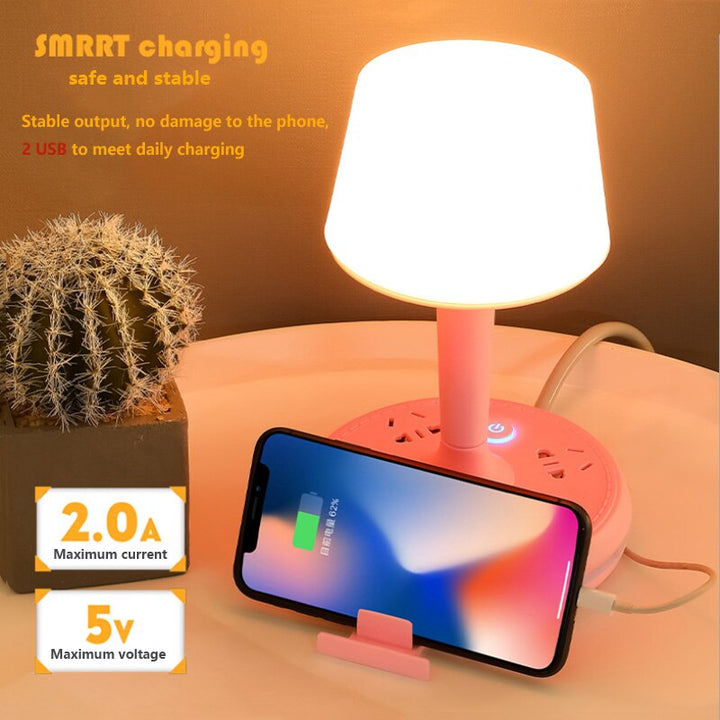 Multi Power Strip Phone Holder Table Lamp | Kalsten