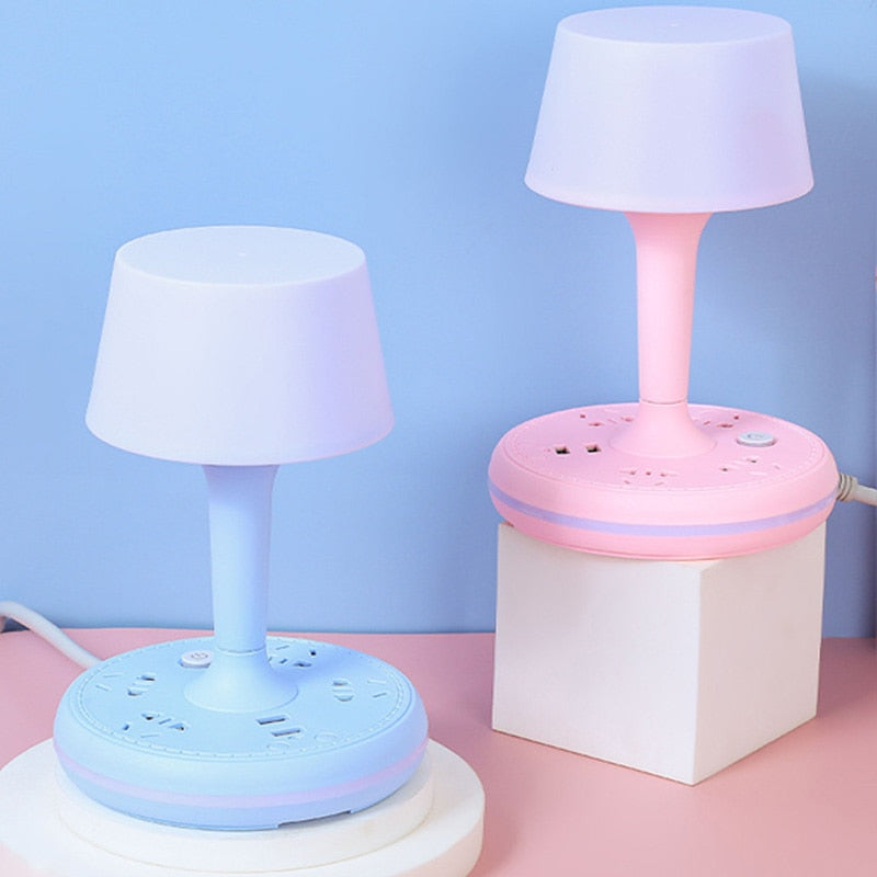 Multi Power Strip Phone Holder Table Lamp | Kalsten