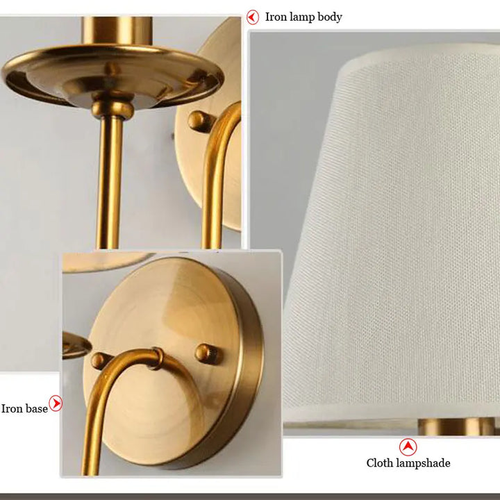 Elegant Fabric Wall Lamp - Vintage European Charm for Every Space | Kalsten