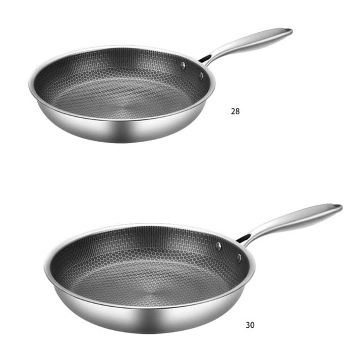 Kalsten | Chefverro stainless steel non-stick frying pan with honeycomb structure | For all types of stoves including induction | Scratch resistant & dishwasher safe