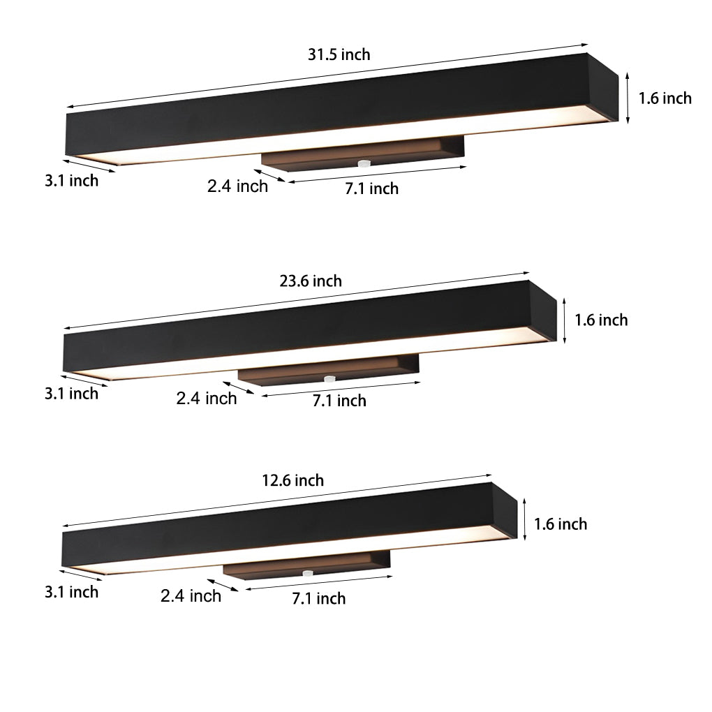 Modern LED Outdoor Wall Sconce, Waterproof Stainless Steel, Black Finish, IP65 Exterior Fixture | Kalsten