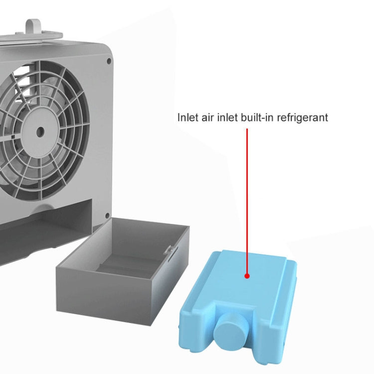 Portable Mini Silent Household Energy Saving Desktop Air Conditioner Fan Electric Air Cooler(White) | Kalsten