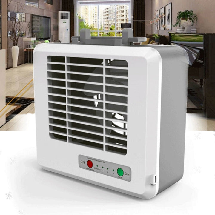 Portable Mini Silent Household Energy Saving Desktop Air Conditioner Fan Electric Air Cooler(White) | Kalsten