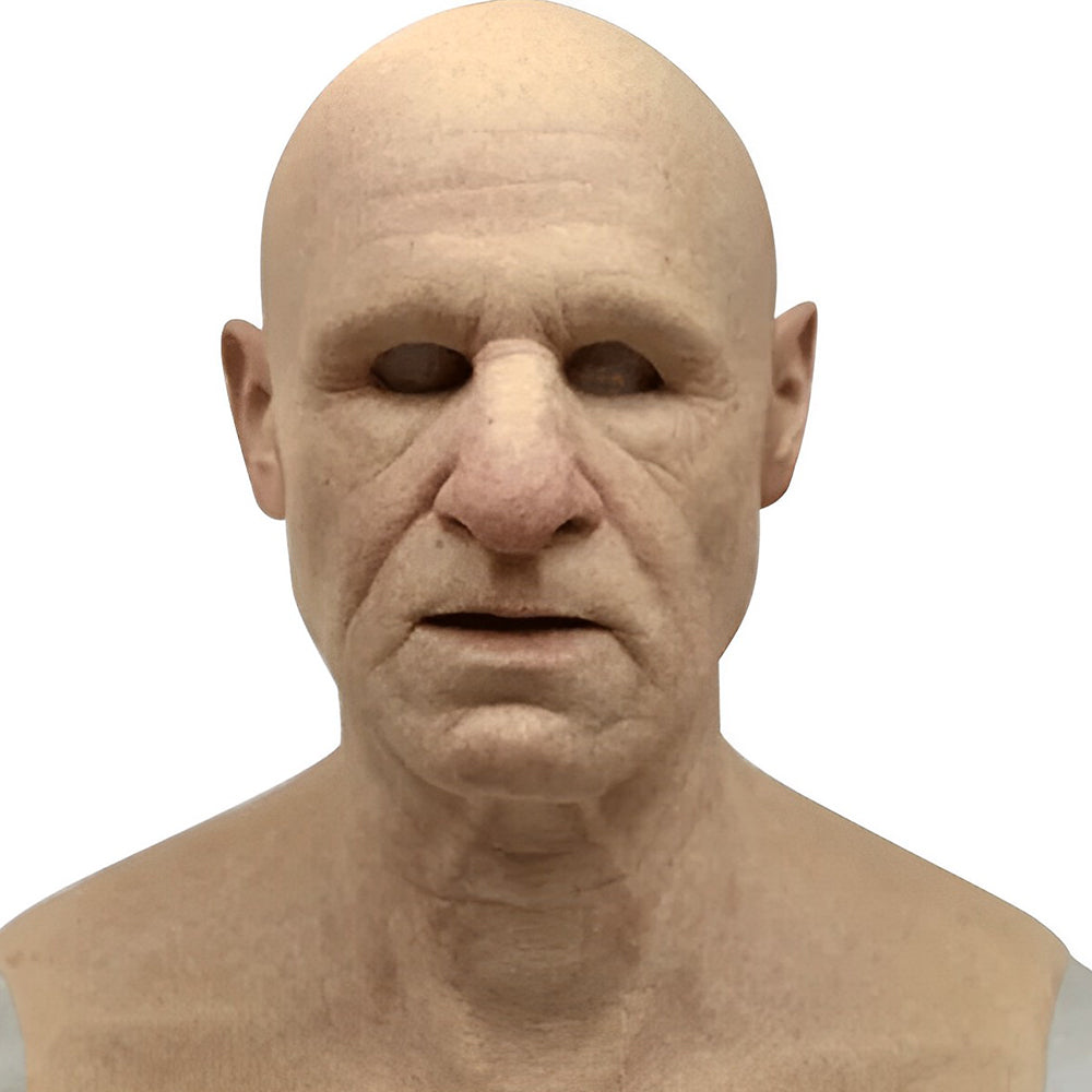 Realistic Old Man Mask – Halloween and Cosplay Latex Mask with Movable Mouth | Kalsten