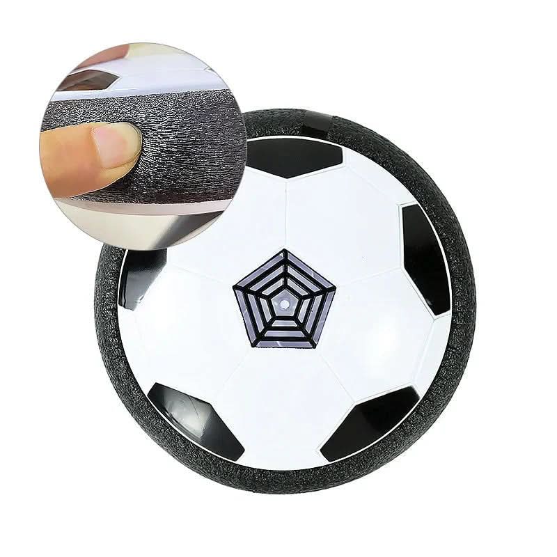 Floating football for indoor and outdoor use with soft protective edge