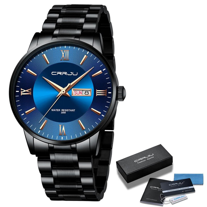 Kalsten | Men’s Stainless Steel Waterproof Sport Quartz Watch