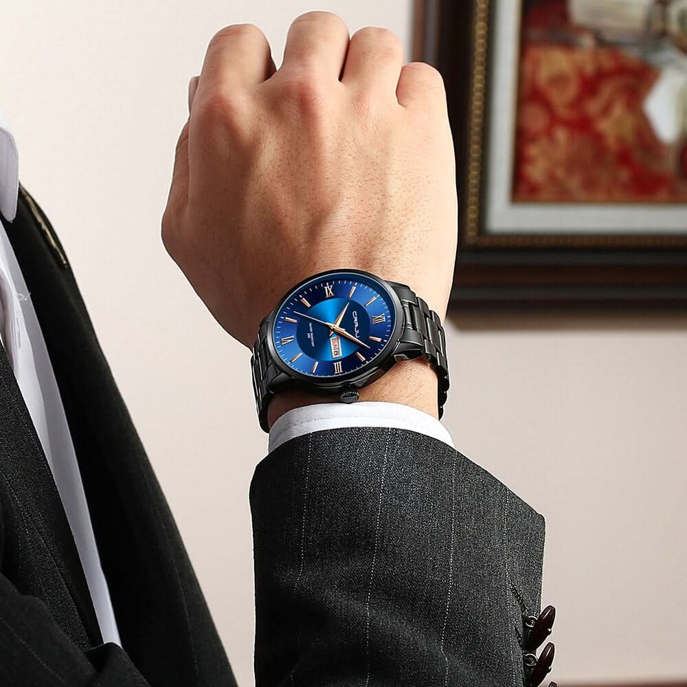 Kalsten | Men’s Stainless Steel Waterproof Sport Quartz Watch