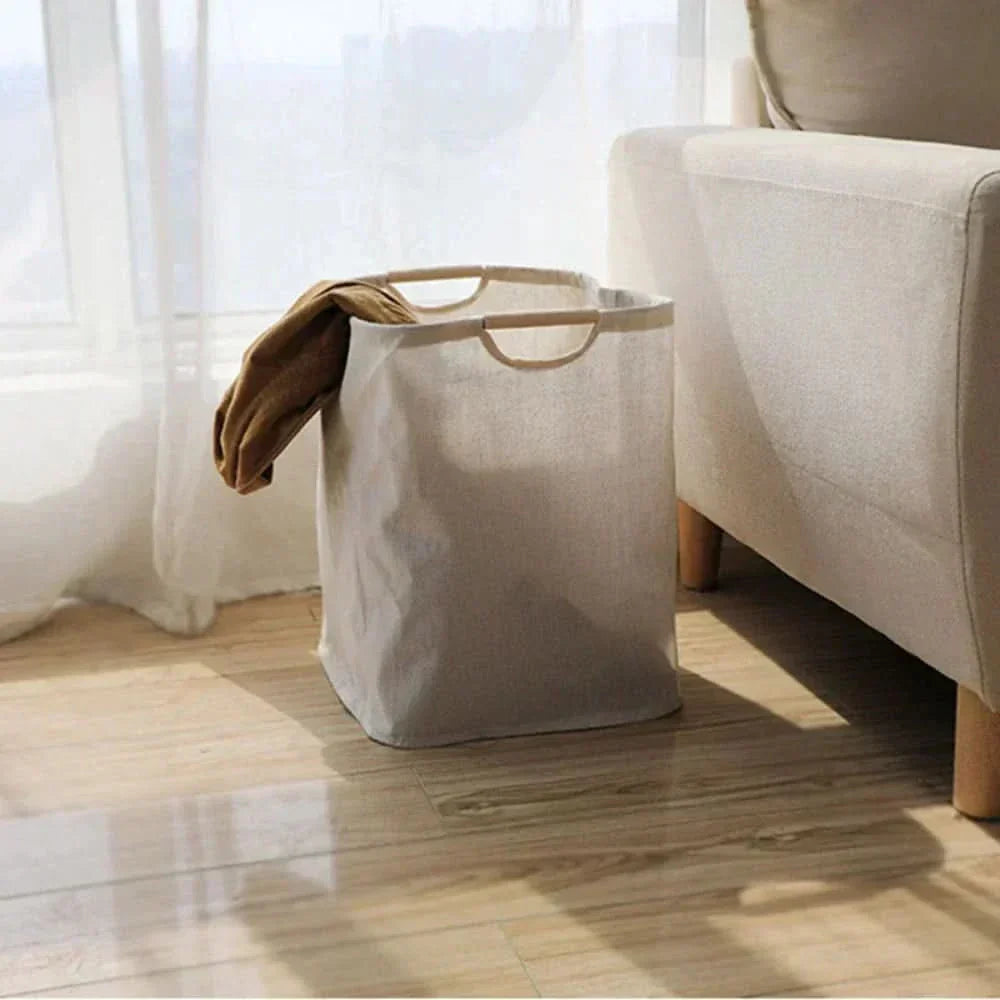 Kalsten | Foldable Cotton Linen Laundry Basket (Japanese Style)
