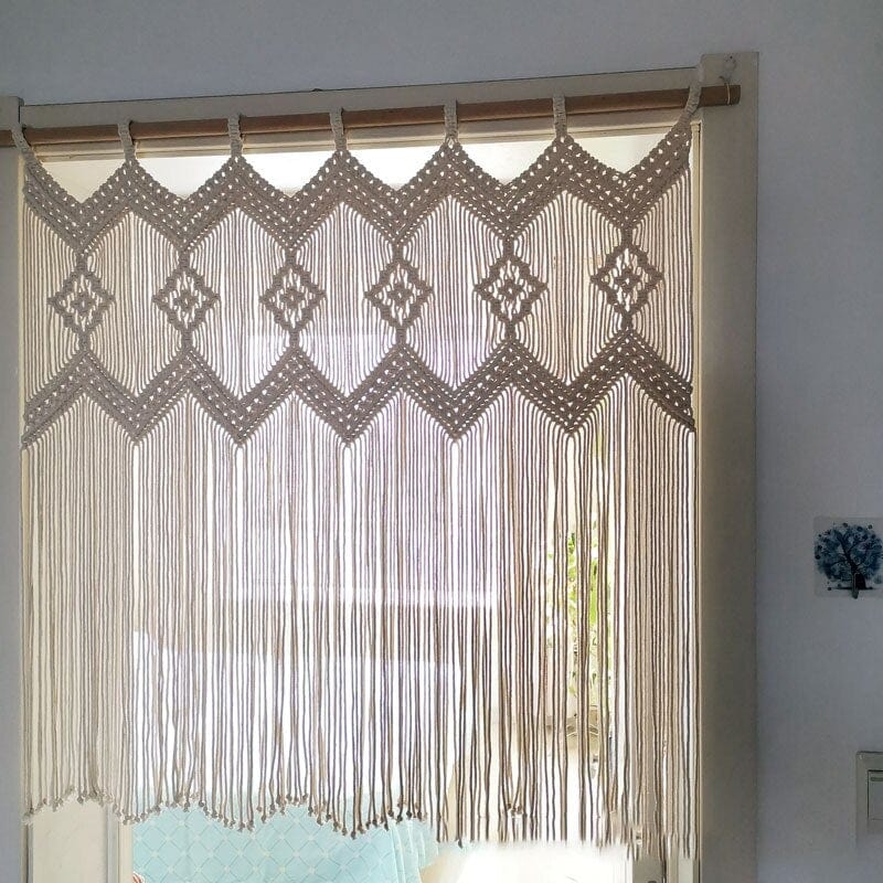 Handwoven macrame hanging drapery | Kalsten