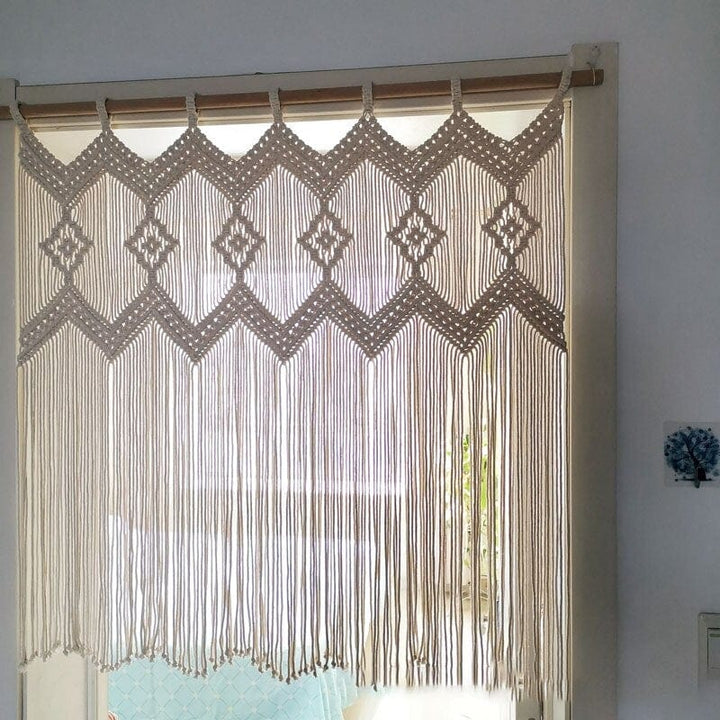 Handwoven macrame hanging drapery | Kalsten