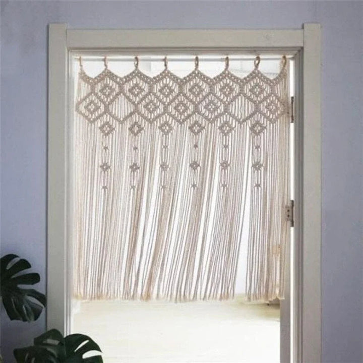 Handwoven macrame hanging drapery | Kalsten