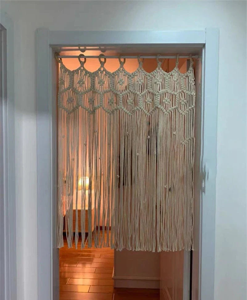 Handwoven macrame hanging drapery | Kalsten