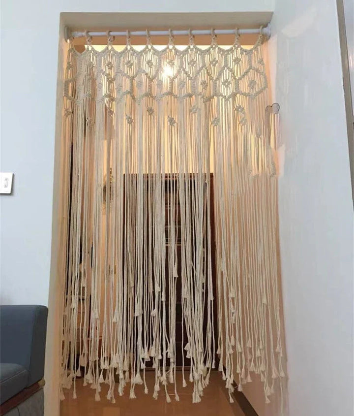 Handwoven macrame hanging drapery | Kalsten
