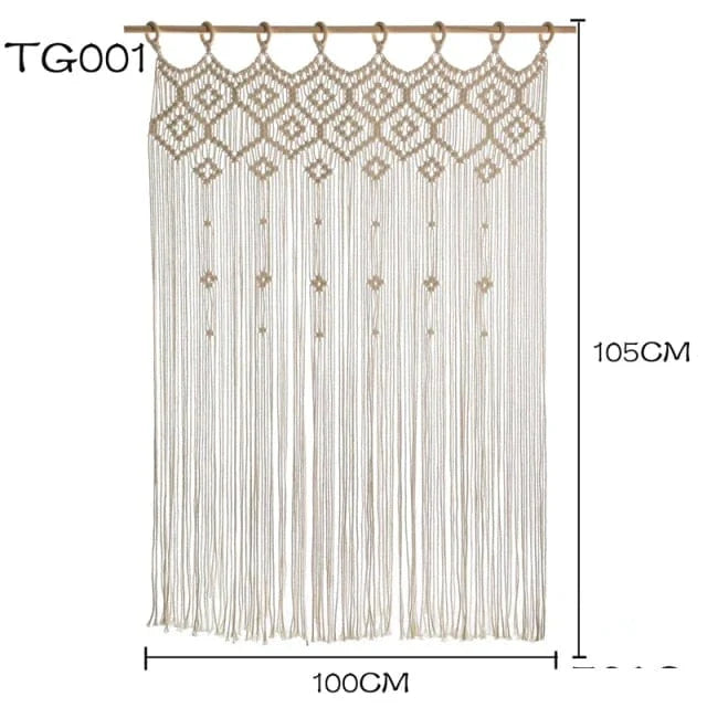 Handwoven macrame hanging drapery | Kalsten