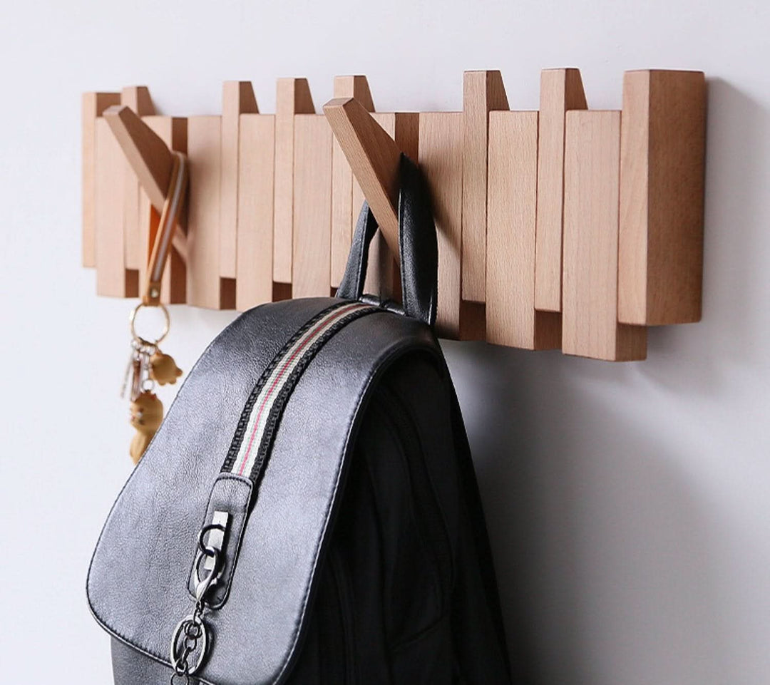 Handmade Wooden Piano Wall Coat Rack