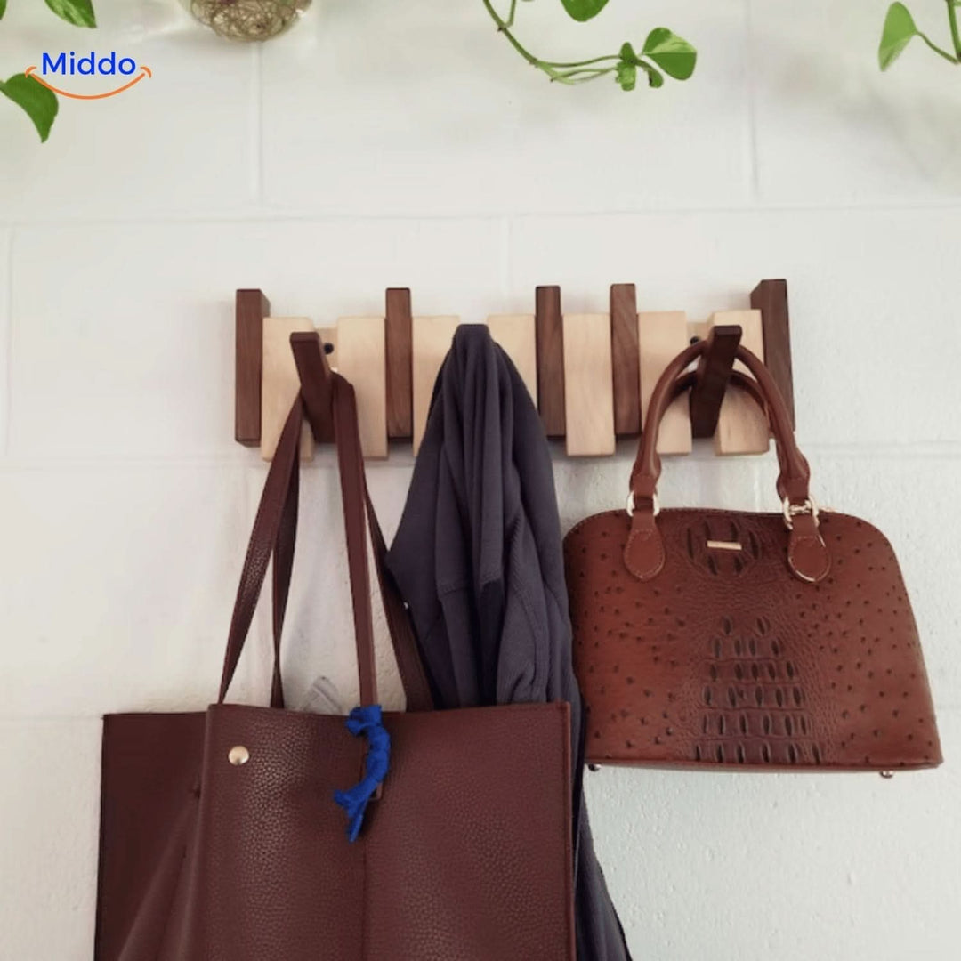 Handmade Wooden Piano Wall Coat Rack