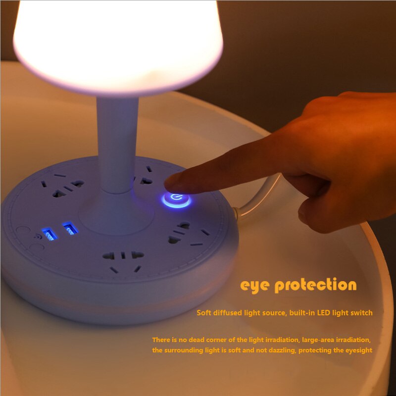 Multi Power Strip Phone Holder Table Lamp | Kalsten