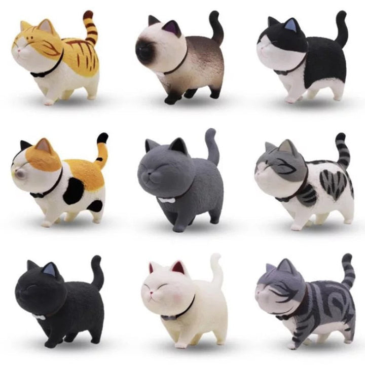 Kalsten | 9Pcs Cute Kitty Rotating Head Car Decor