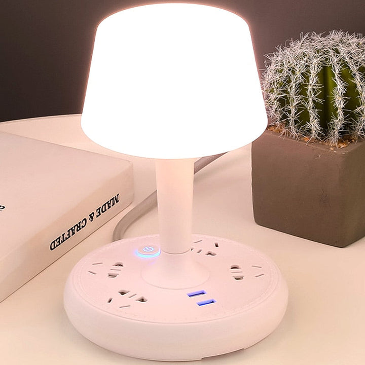 Multi Power Strip Phone Holder Table Lamp | Kalsten